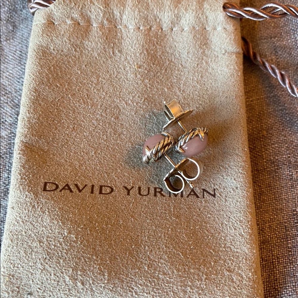 David Yurman Pink Rose Quartz Earrings